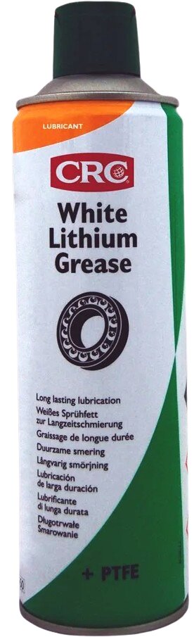 CRC White Lithium Grease with PTFE – Multi-Purpose Long-Term Lubricant Aerosol