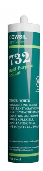 DOWSIL™ 732 Multi-Purpose Silicone Sealant – One-Part RTV Adhesive/Sealant (Acetoxy Cure) white, 310ml
