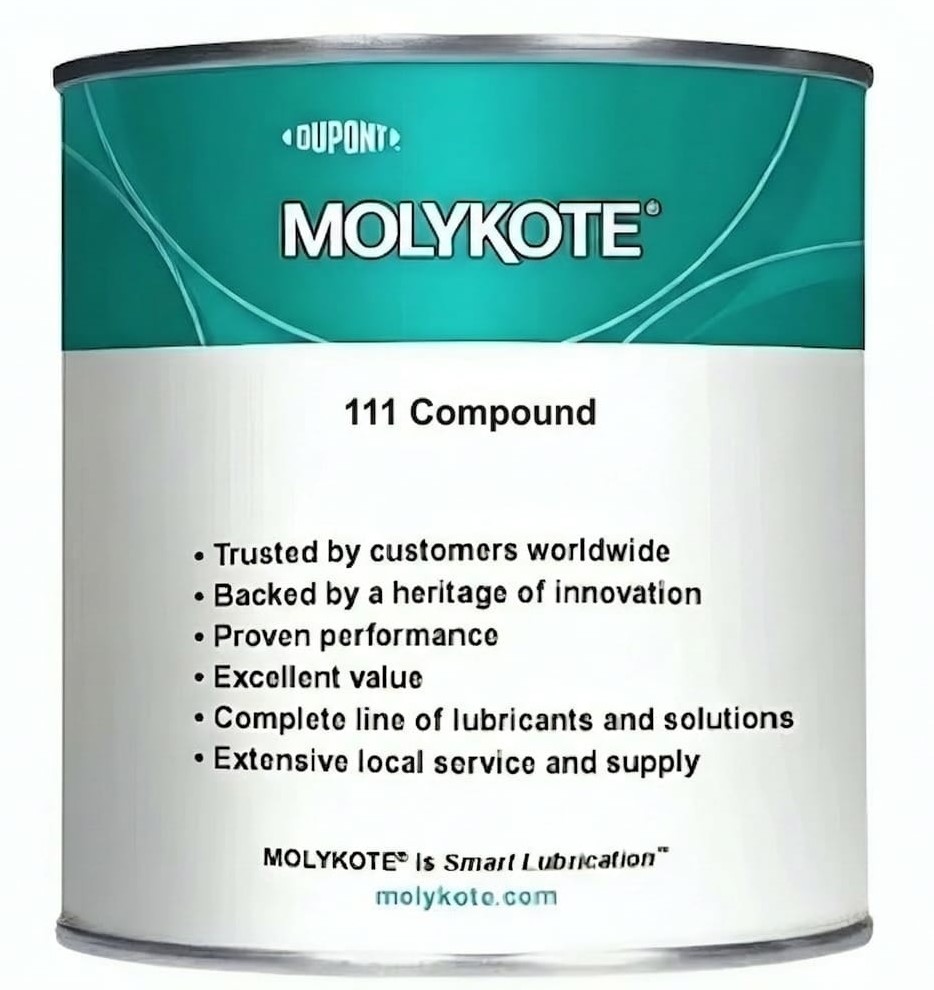 MOLYKOTE® 111 Silicone Valve Lubricant & Sealant Compound – Water Resistant O-Ring and Valve Grease 1kg
