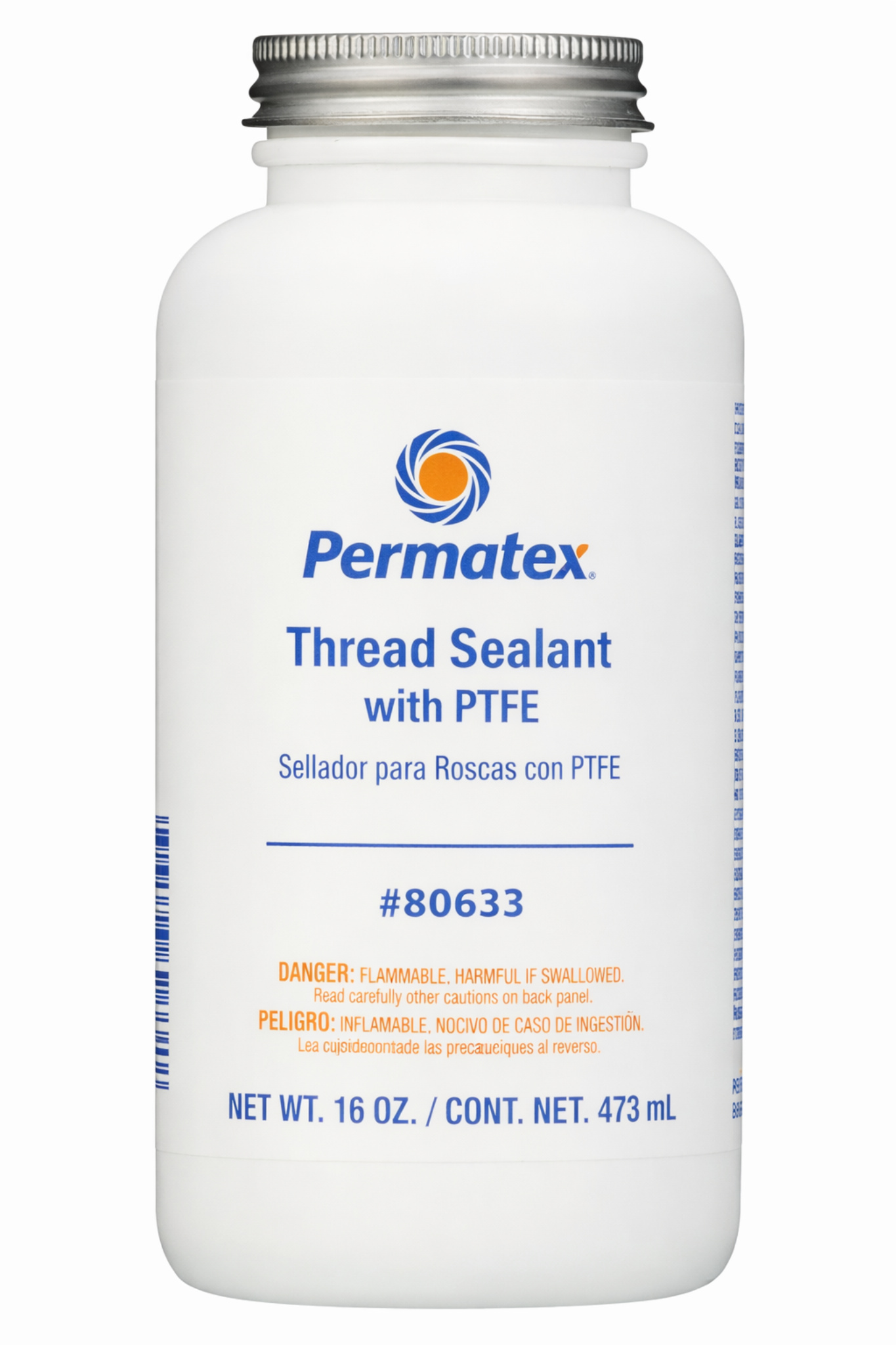 Permatex® Thread Sealant with PTFE – P/N 80633 (14D, 16 oz Can)